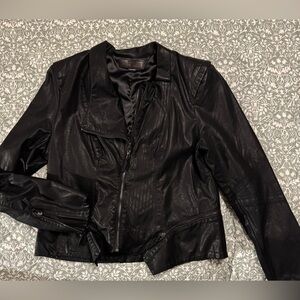 Blank NYC Women's Black Vegan Leather Jacket